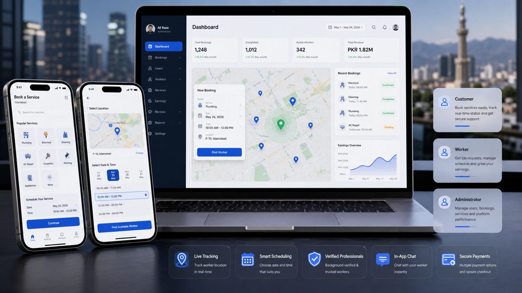 FixerNow interface preview