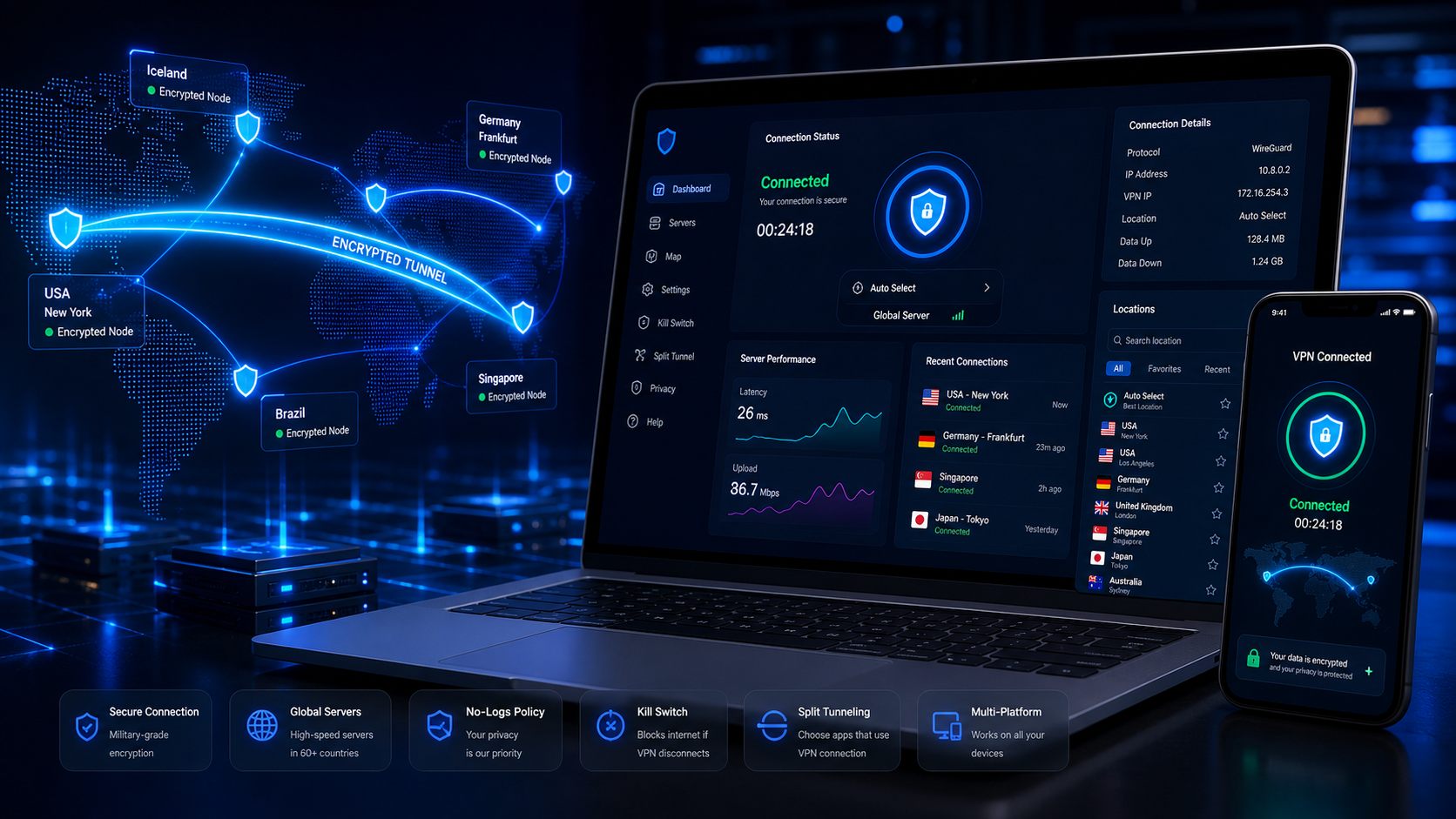 Go VPN interface preview